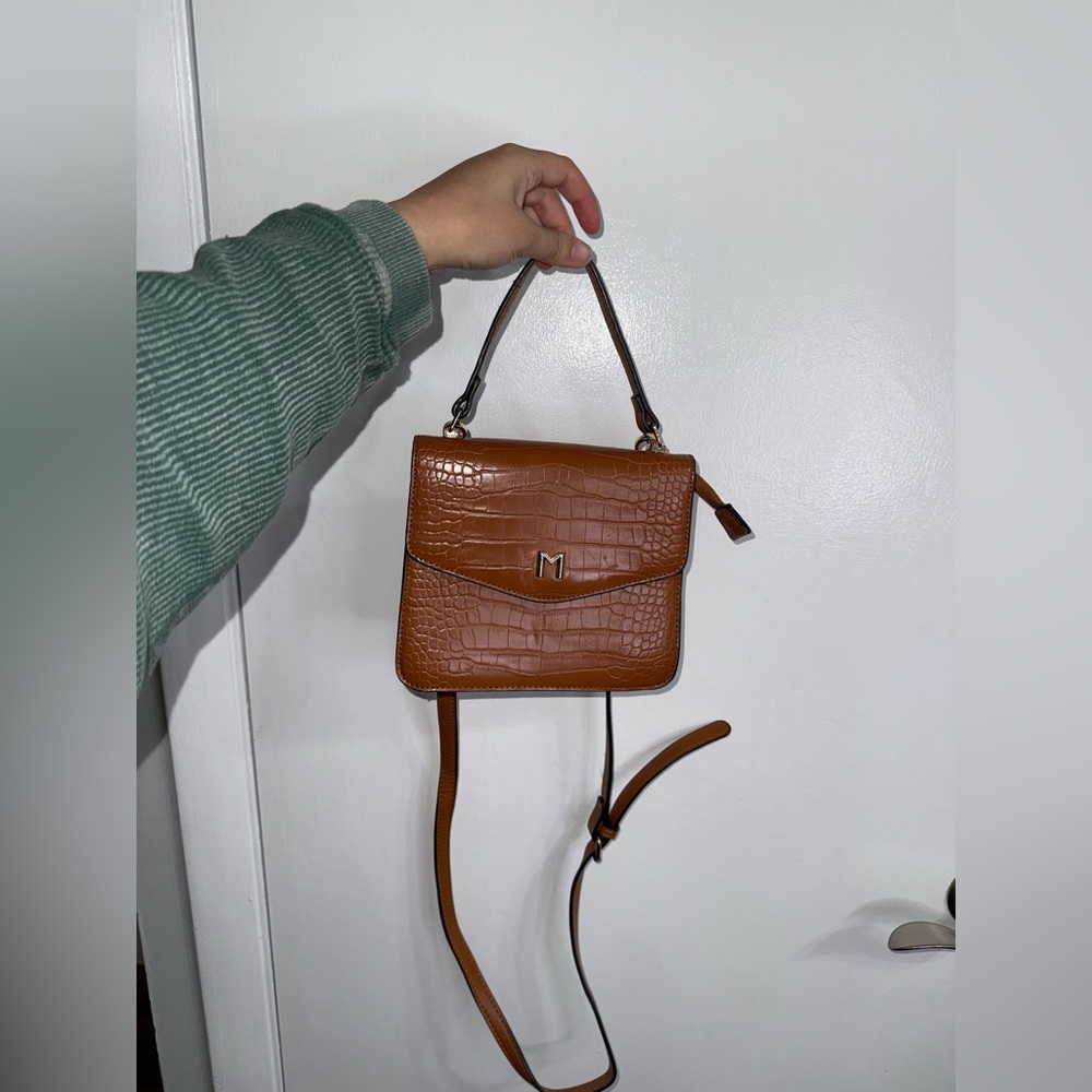 Melie Bianco Anthropologie Brown Side Crossbody Purse EUC $150 - Picture 3 of 8